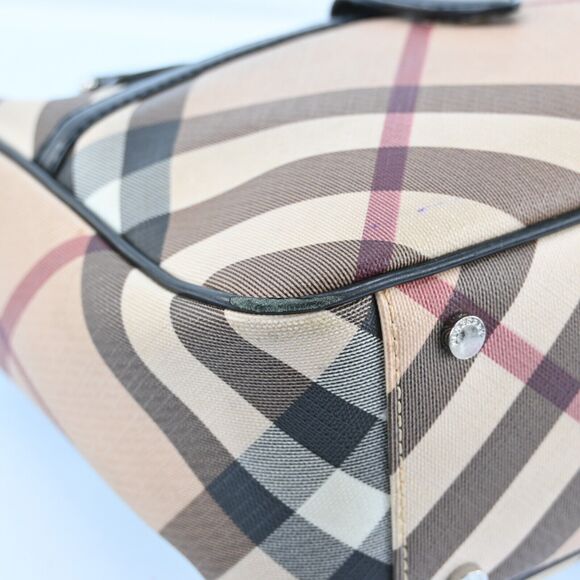 Auth Burberry Nova Check Hand Bag Pvc #136426B17B - Picture 11 of 15